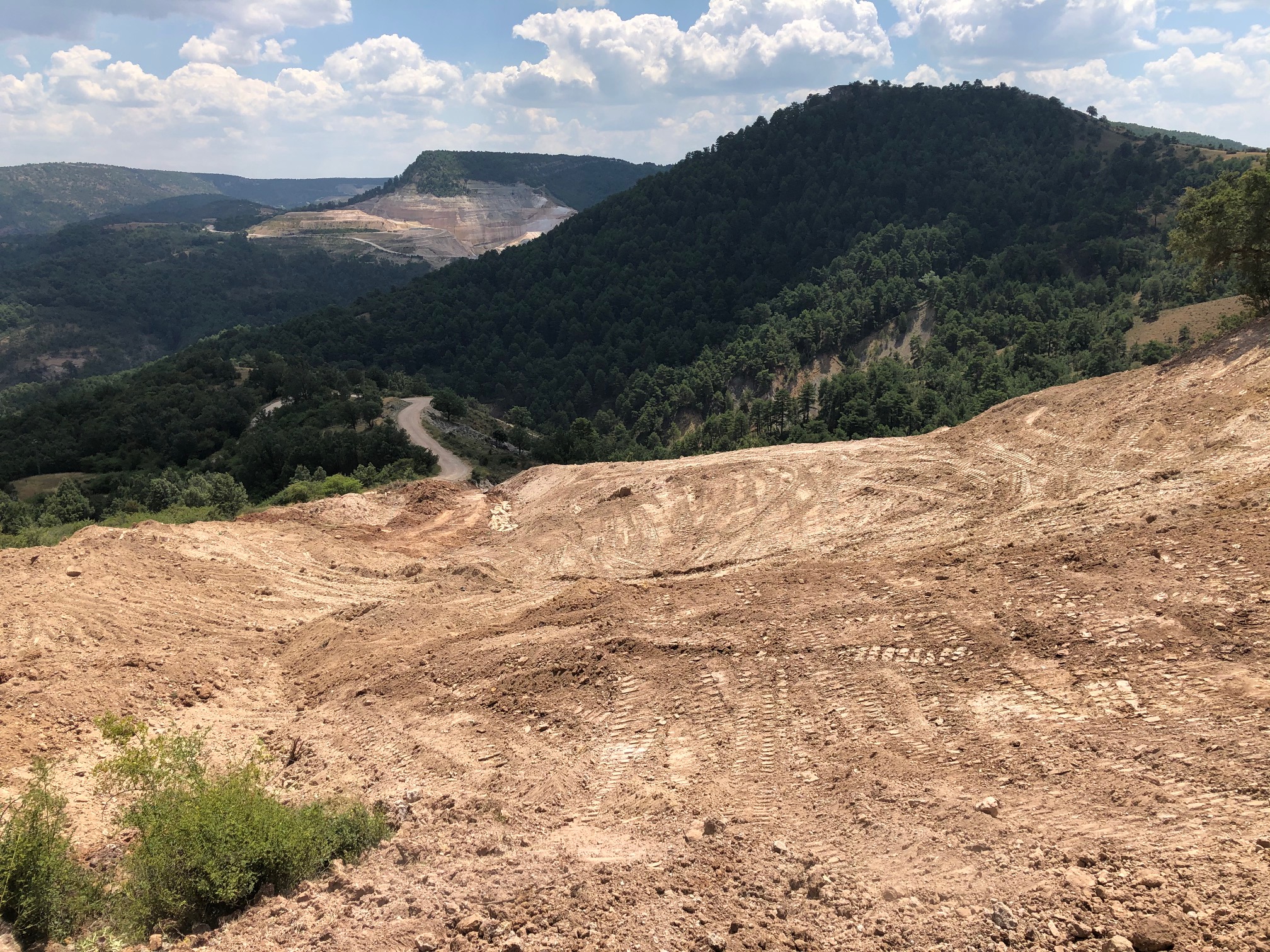 Comienzo de los trabajos de restauración en la mina Santa Engracia (Peñalén) – julio 2020